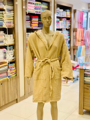 Muslin Bathrobes Mustard